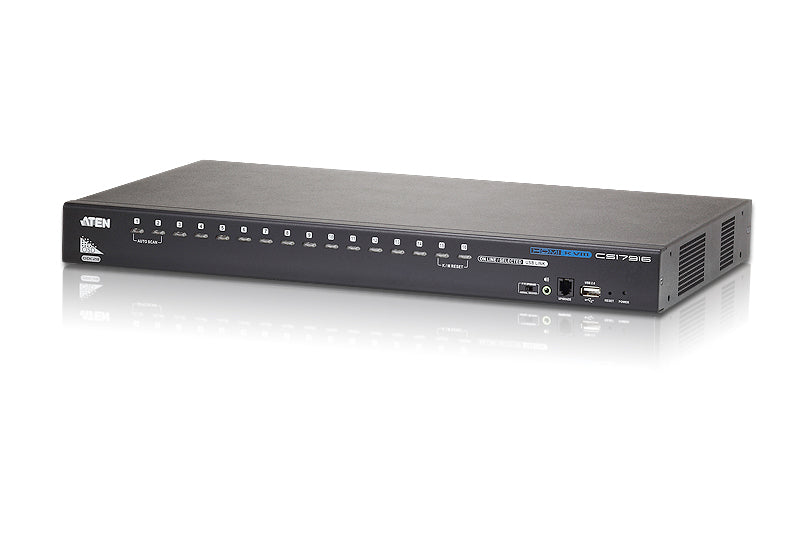 Aten Desktop KVM Switch 16 Port Single Display HDMI w/ audio, 2x Custom KVM Cables Included Only Aten Desktop KVM Switch 16 Port Single Display HDMI w/ audio, 2x Custom KVM Cables Included Only